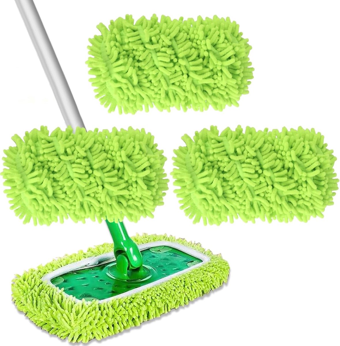 3-pack vloerwisser hoezen, herbruikbare microvezeldoeken voor natte en droge vloeren, idea