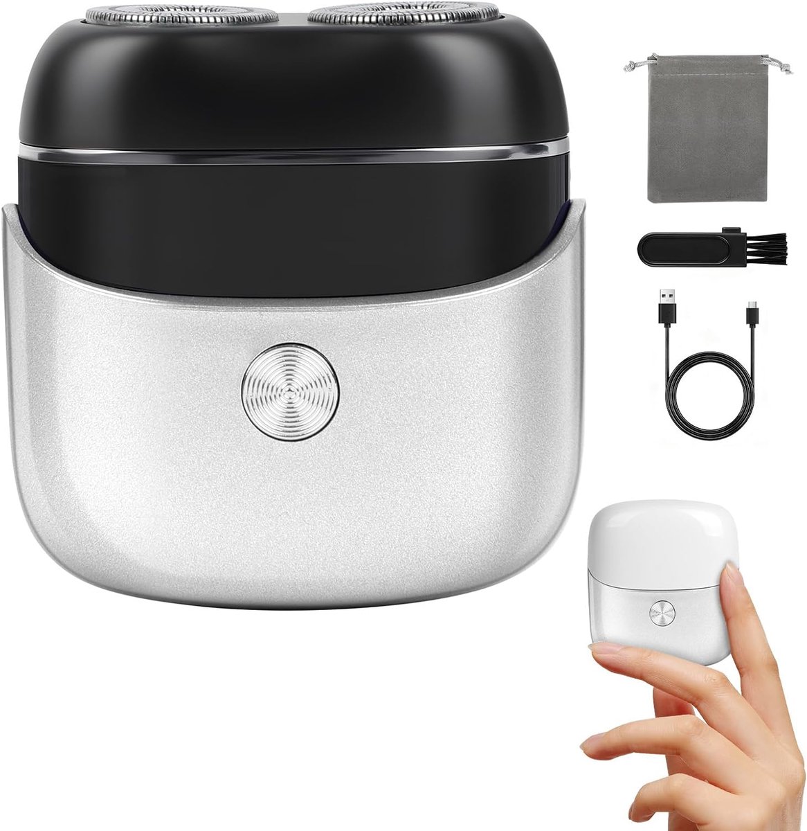 Thijox - Mini Elektrisch Scheermes voor Vrouwen - LOPHE Lady Shaver 2-in-1 Draadloos Nat en Droog - Oplaadbare Gezichtshaarverwijderaar met Zwevend Ho