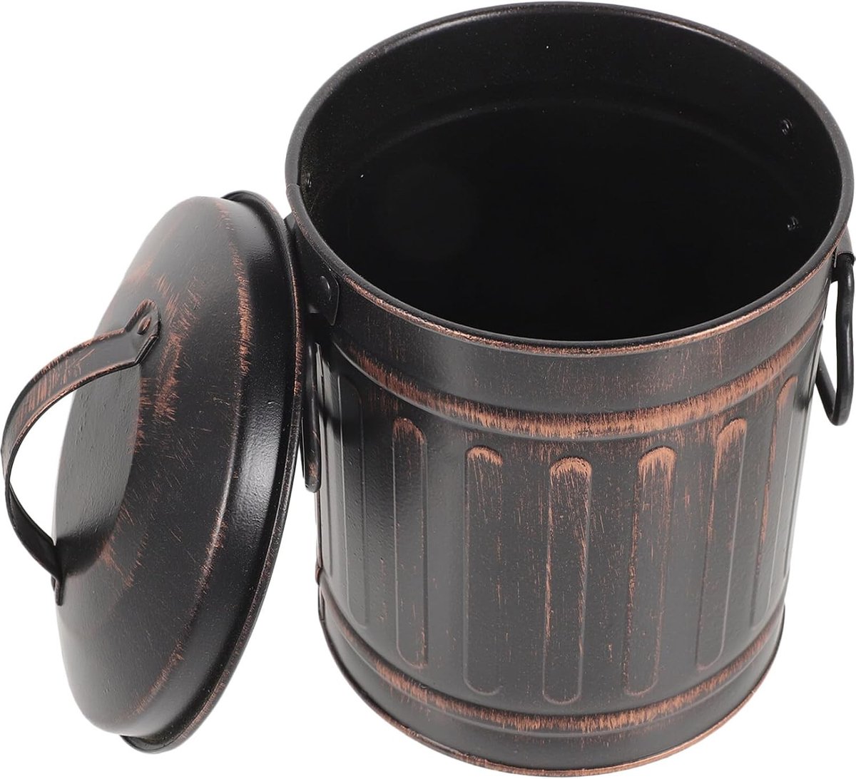 Mini Haardasemmer met Deksel en Handvat - Metalen Asemmer voor Haard en Grill (18.3 x 15.2 cm) - Ideaal voor Asverwijdering en Onderhoud