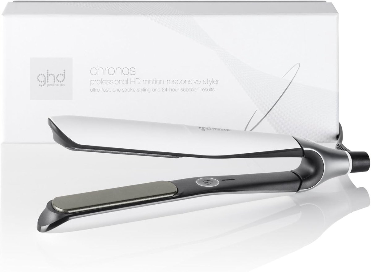 SnelShoppen - Stijltang Wit - GHD Chronos - 3x Sneller - Voor Alle Haartypes - HD Motion-Responsive Technologie - Langdurige Resultaten - Ongeëvenaard