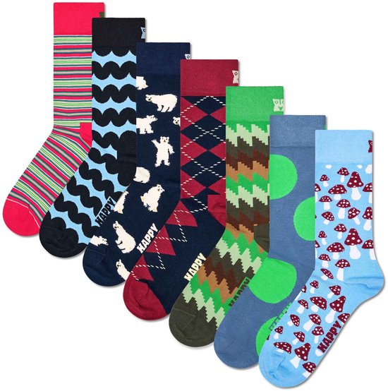 Happy Socks - 7-Pack Seven Days Socks Gift Set - Heren - Sokken