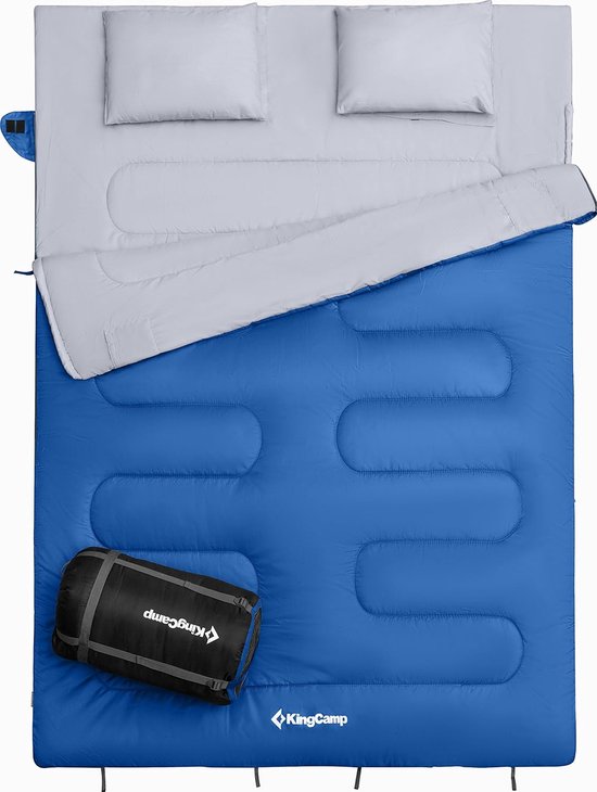 Thijox - Dubbele Slaapzak KingCamp voor 2 Personen - Winter Deken Slaapzak tot -3°C - Comfortabel en Compact voor Outdoor Camping, Festivals, Wandelen — afbeelding 3