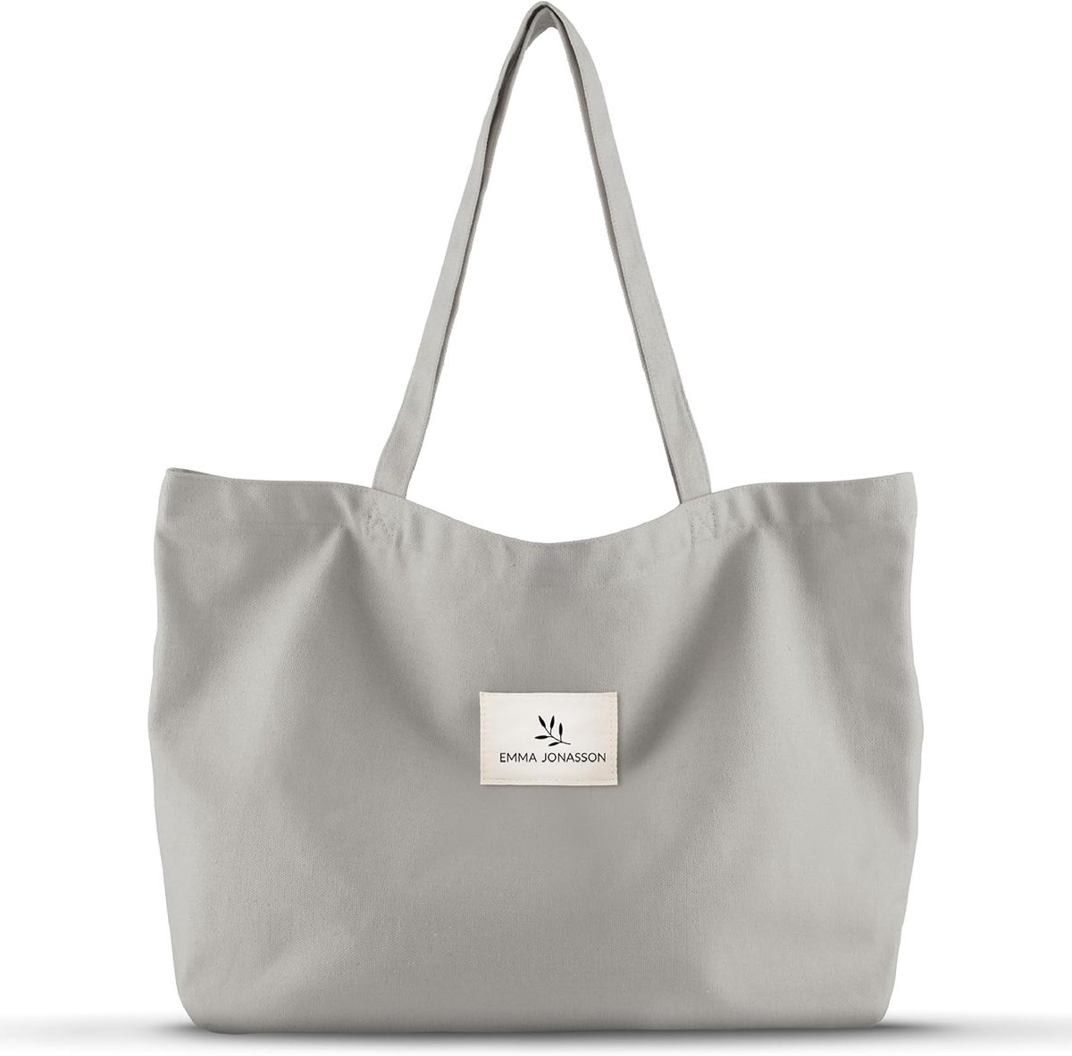 Thijox - Jute tas met ritssluiting en binnenzak, stijlvolle beige shopper voor dames, duurzame boodschappentas met lang handvat, perfecte tote tas voo