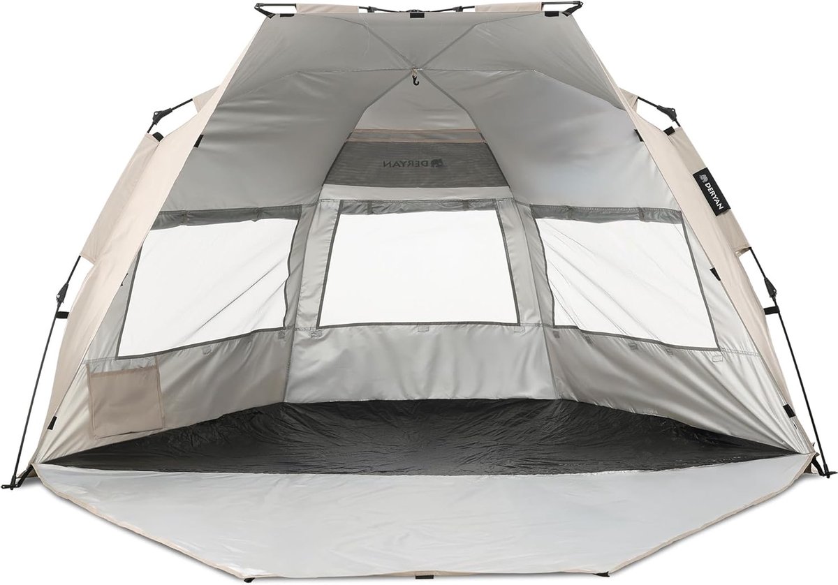 Thijox - DERYAN Up-to-Go Pop-up Strandtent voor Kinderen - UV-bescherming UPF 50+, Windbescherming, Compact en Opvouwbaar, Draagbare Tent voor 4 Perso