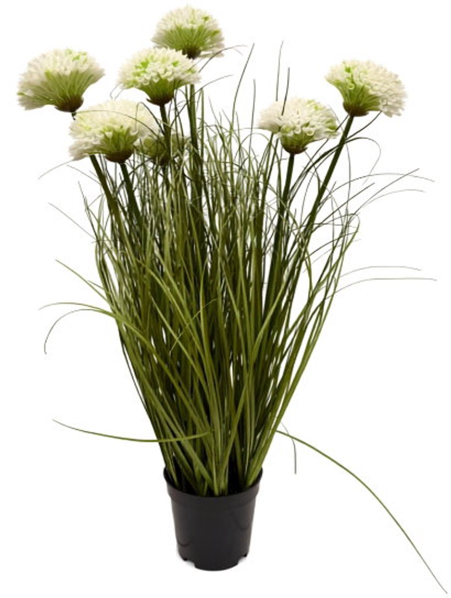 Oosterik Home Siergras met bloem wit H 62 cm kunstplant Oosterik Home onbekend