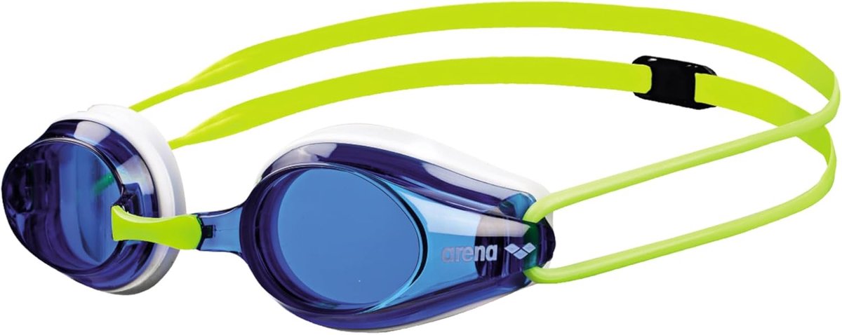Thijox - Tracks Junior Mirror anti-condens zwembril voor kinderen - wedstrijdzwemmen, comfortabele pasvorm, UV-bescherming, verstelbare band, blauw, i