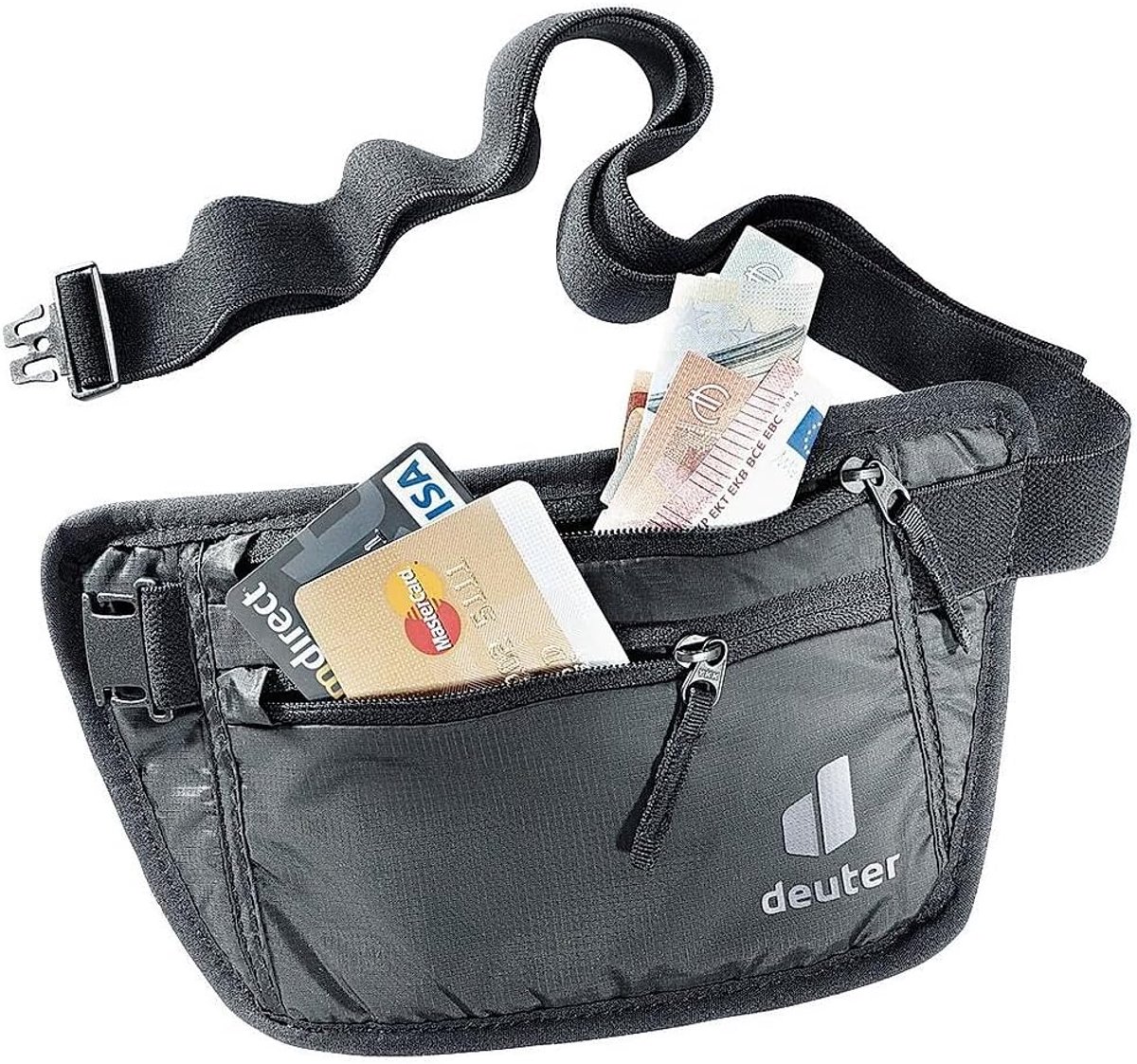 Thijox - Heuptas Security Money Belt - Platte Portemonnee voor Reisdocumenten, Identiteitskaarten, Cheques - Soepel en Lichtgewicht - Ideaal voor Reiz