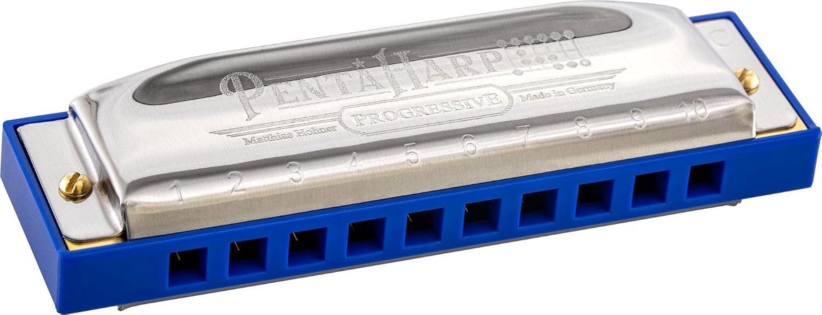 Thijox - Mondharmonica Penta Harp C-Moll, 10 Holes, Professioneel, Geschikt voor Blues, Rock en Folk, Ideaal voor Beginners en Gevorderden
