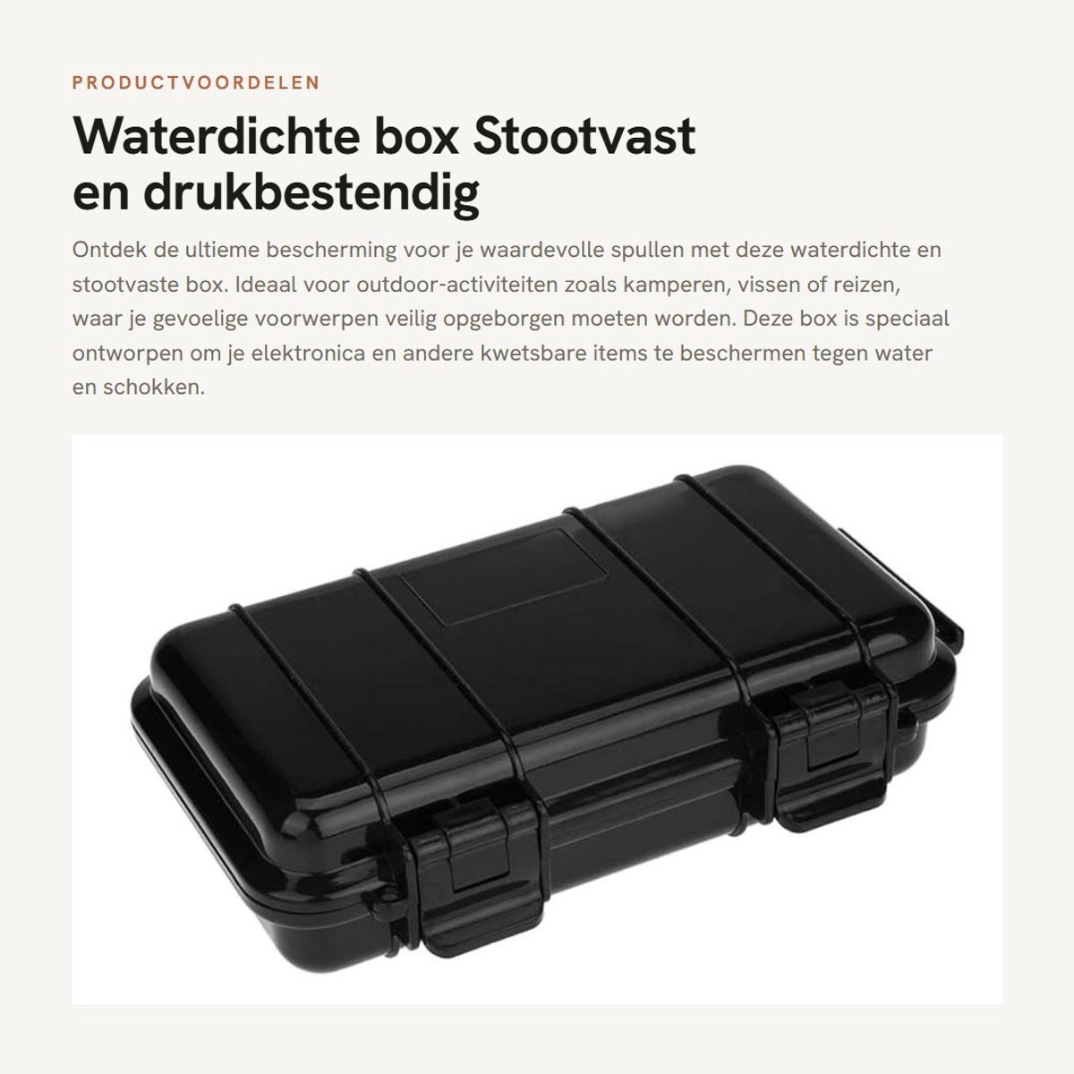 Dailygoods - Waterdichte box - Stootvast en drukbestendig - Zwart - Survivalkoffer voor buiten - Bescherm je gevoelige voorwerpen - Ideaal voor outdoo...