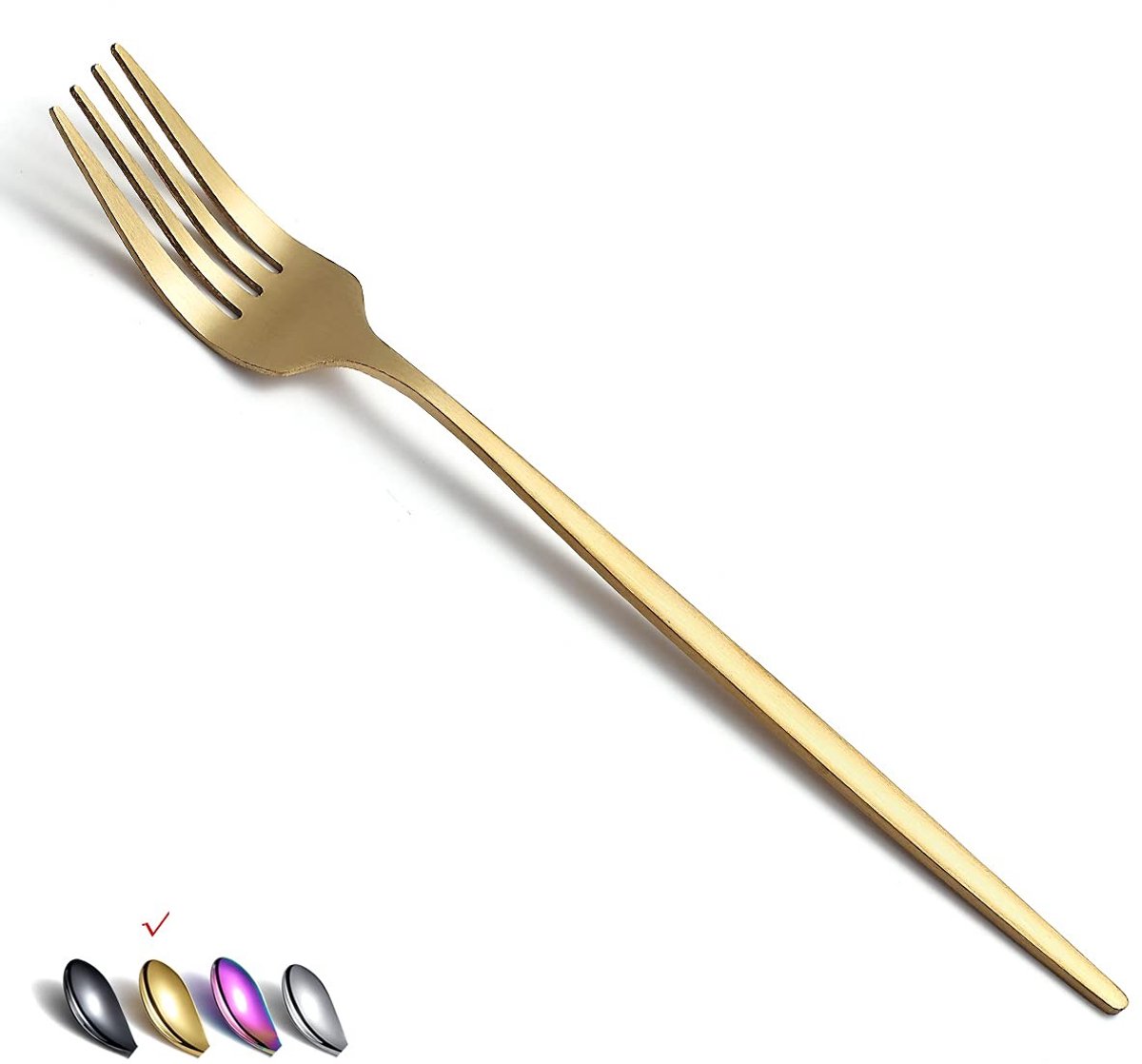 Dailygoods- Tafelvorken Gouden 6 Stuks - Roestvrij Staal - Duurzaam - Vaatwasmachinebestendig - Modern Ontwerp - Geschikt voor Thuis/Restaurant - Bestekset