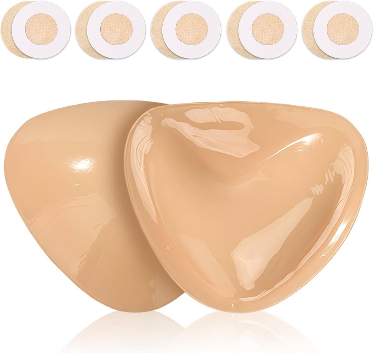 Sticky Push Up Bra Inserts voor Vrouwen - Zelfklevende Silicone Borstpads, Dubbelzijdig Verstevigend en Verbeterend, Herbruikbaar en Wasbaar, Onzichtbaar voor Elke Cupmaat