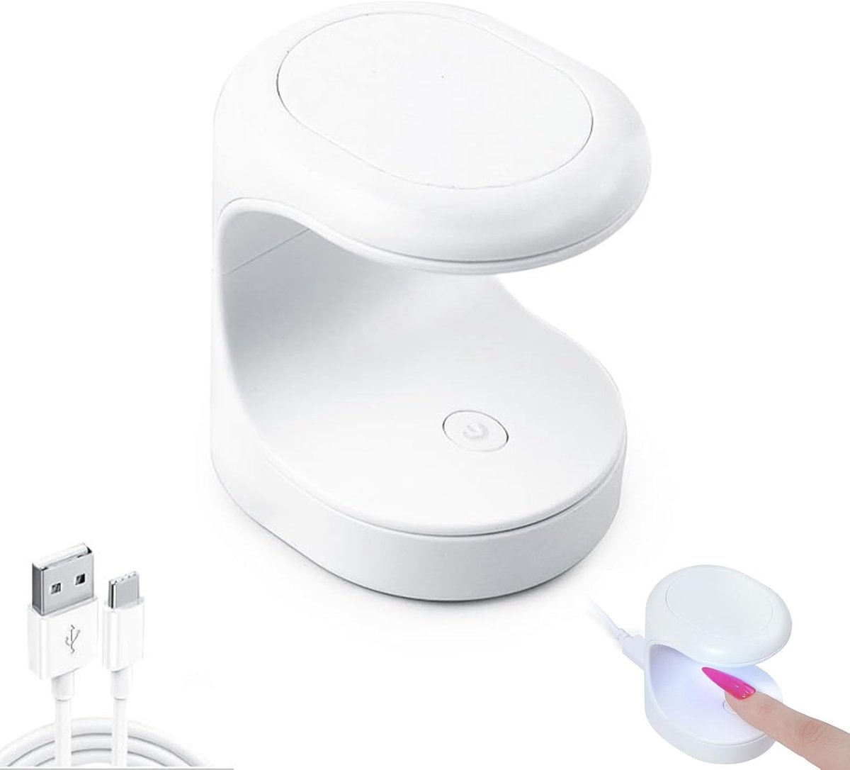 Thijox - Mini LED Nageldroger, UV Nagellamp voor Gelnagels, Draagbare USB Nagellamp voor Beginners en Doe-Het-Zelvers, Perfect voor Thuis en Reizen