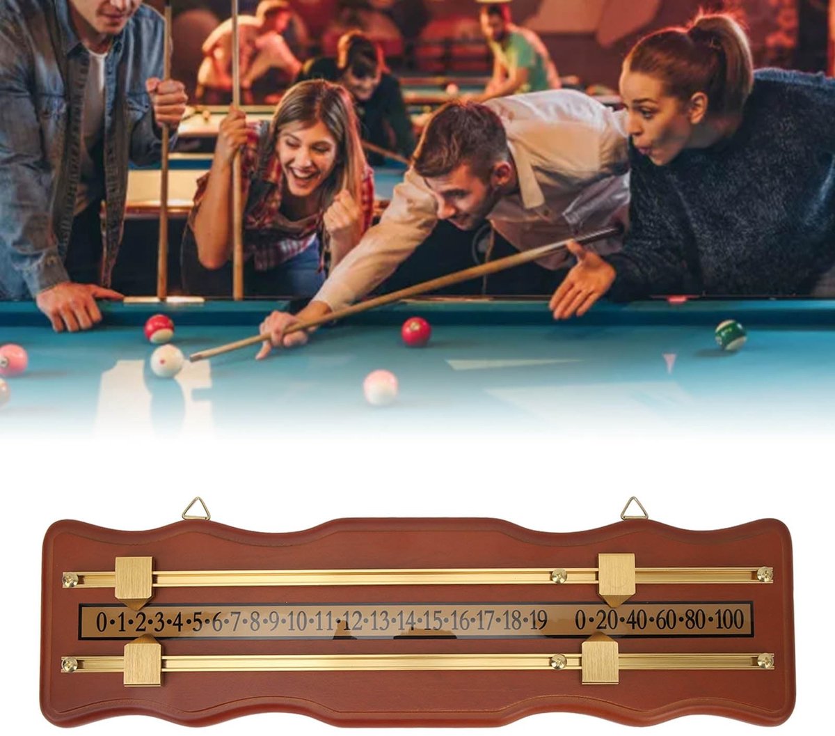 Dailygoods- Scorebord Duurzaam - Billiard Scorehouder - Shuffleboard/Pool - Medium Dichtheid Vezelplaat - Lichtgewicht - Inclusief Schroeven - Billiardscorebord