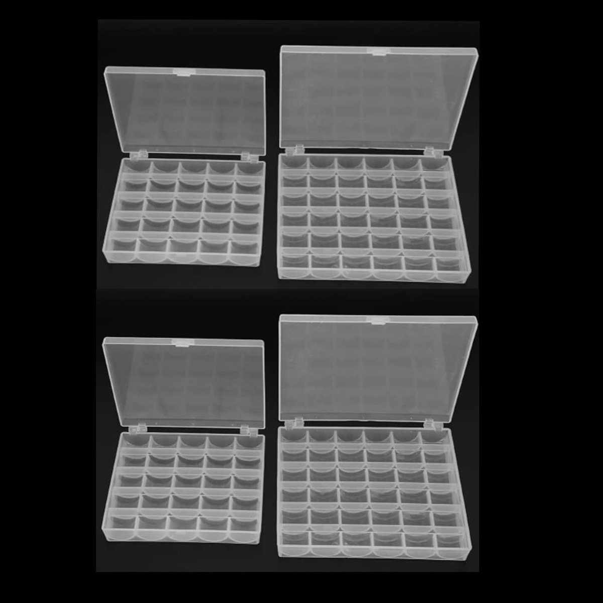 Dailygoods- Spoelhouder 4 Stuks - Naaibeslag - Transparant - Lichtgewicht - Duurzaam - Hoogwaardig Plastic - Praktisch en Stijlvol - Naaispoel