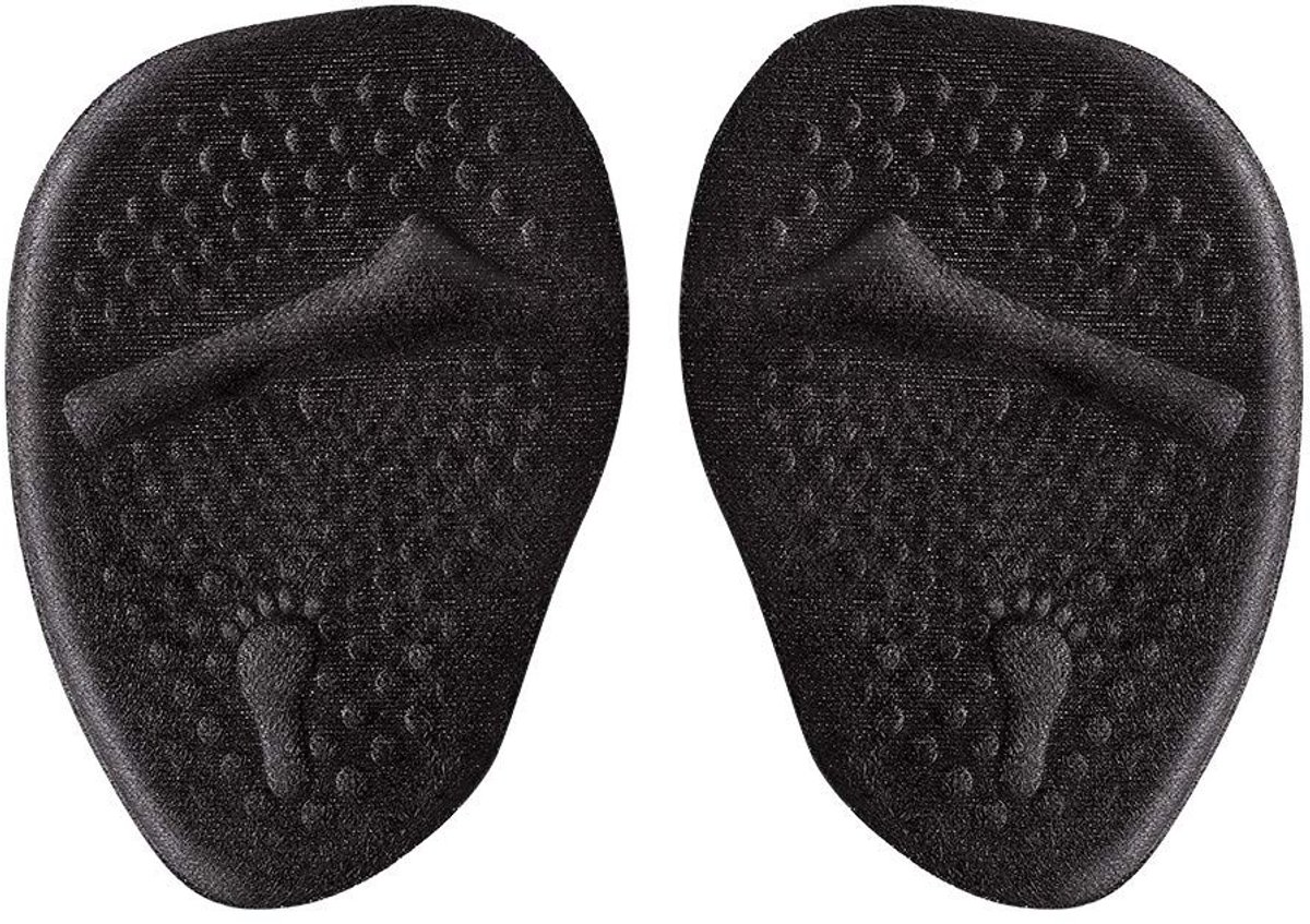 Dailygoods- Voetkussen Antislip - Hoge Hielkussen - Voetkussentjes voor Voorvoet Pijn - Schokabsorberend - Herbruikbaar - Suède Zwart - Schoeninlegzolen