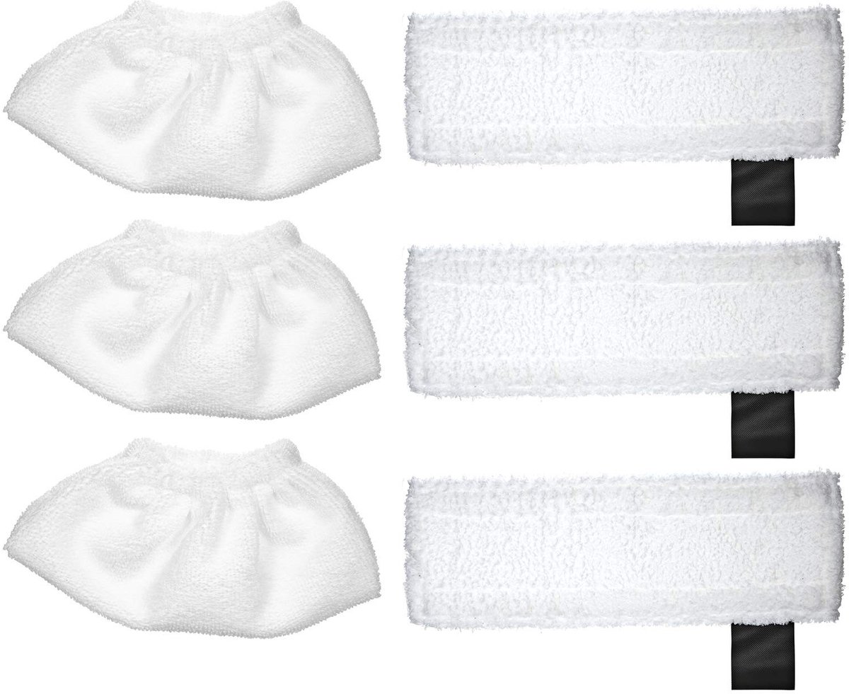 Dailygoods - Set van 6 Vervangende Microvezeldoeken voor Stoomreiniger