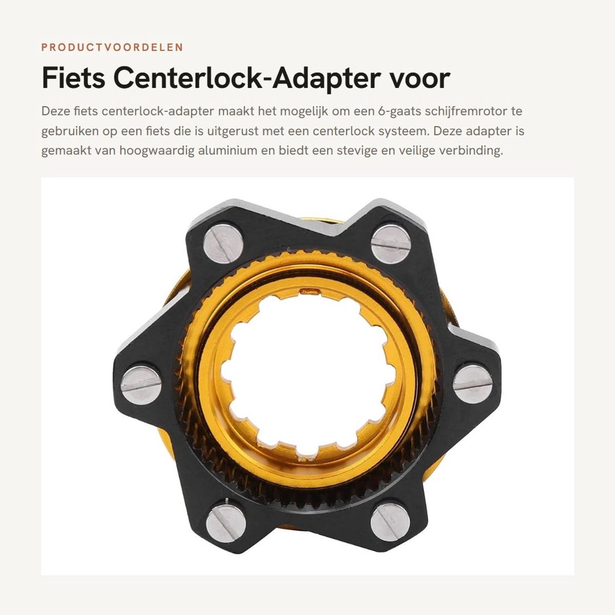 Dailygoods - Fiets Centerlock-Adapter voor Schijfremrotor Conversie