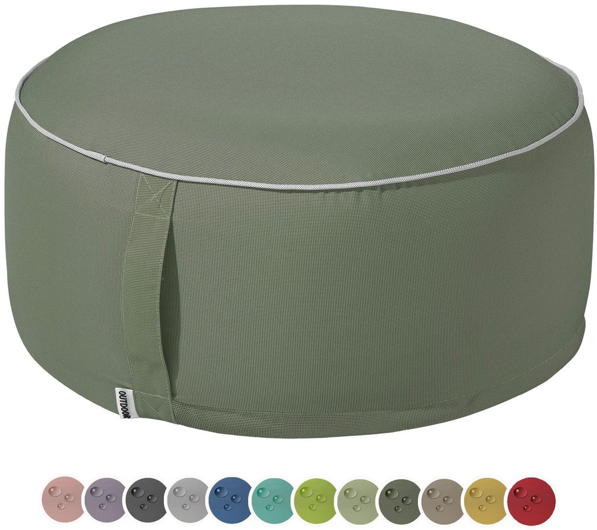 Dailygoods- Poef Weerbestendig - Zitkussen - Vloerkussen - Opblaasbaar - Lounge-kruk - 25 x 55 cm - Duurzaam en waterafstotend