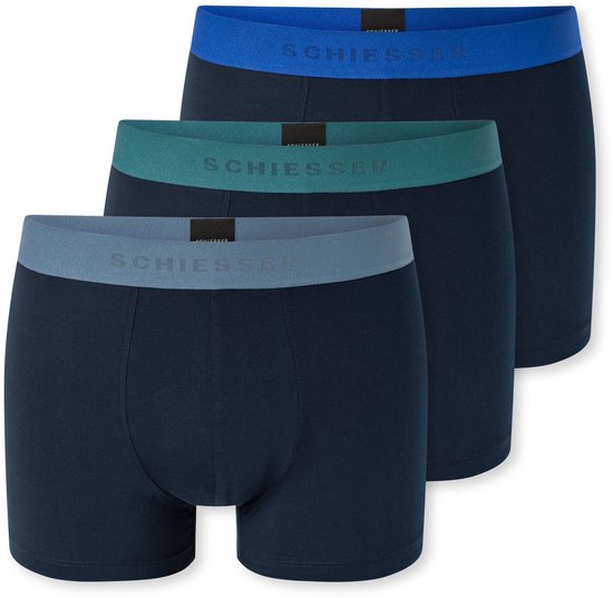 Schiesser 3PACK Shorts - 95/5 Multipacks Onderbroek - blauw, lichtblau, groenblauw
