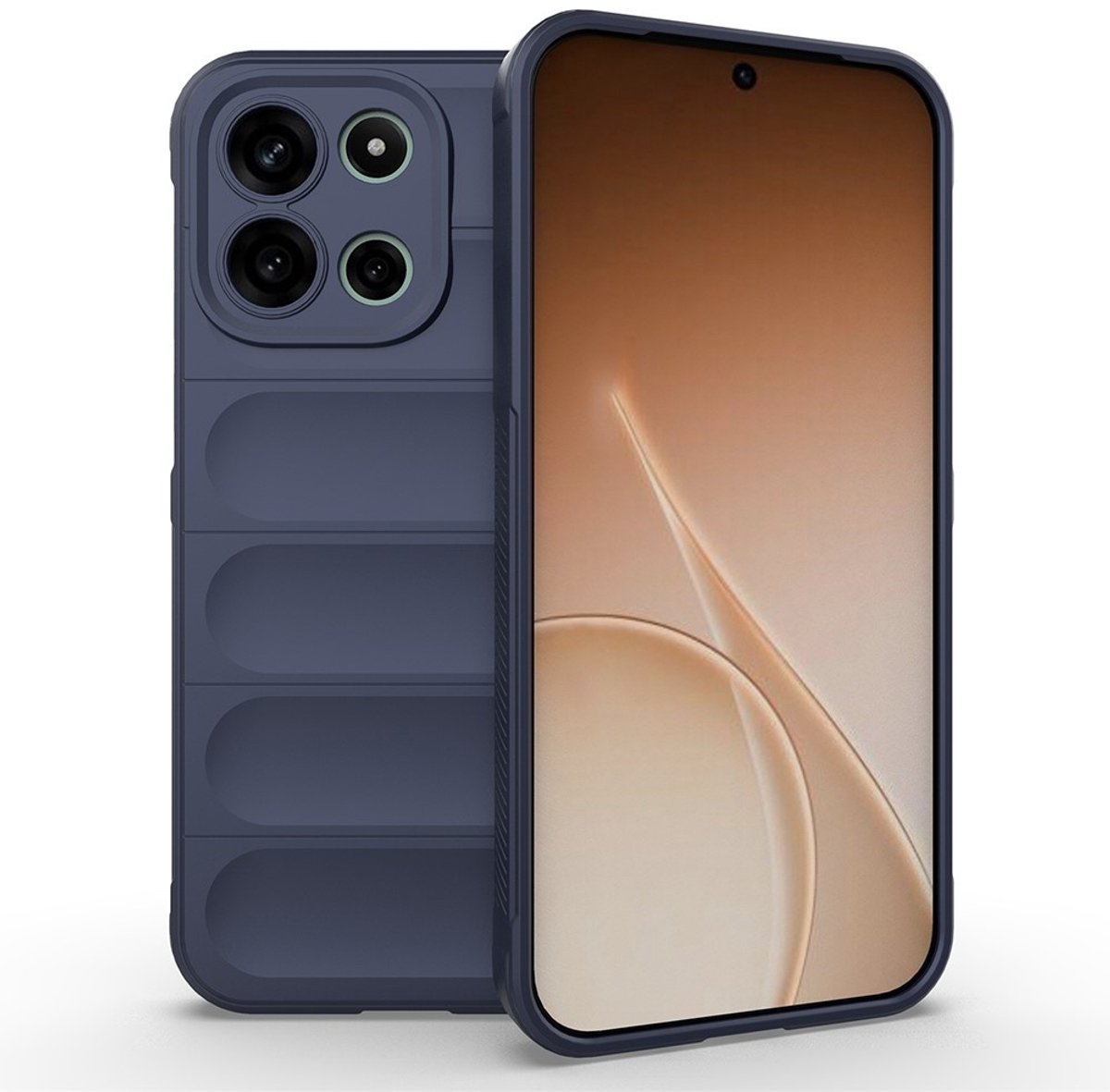 Coverup Hoesje - Geschikt voor OnePlus Nord 6 Hoesje - Coverup Hands-On Rugged Back Cover - Blauw
