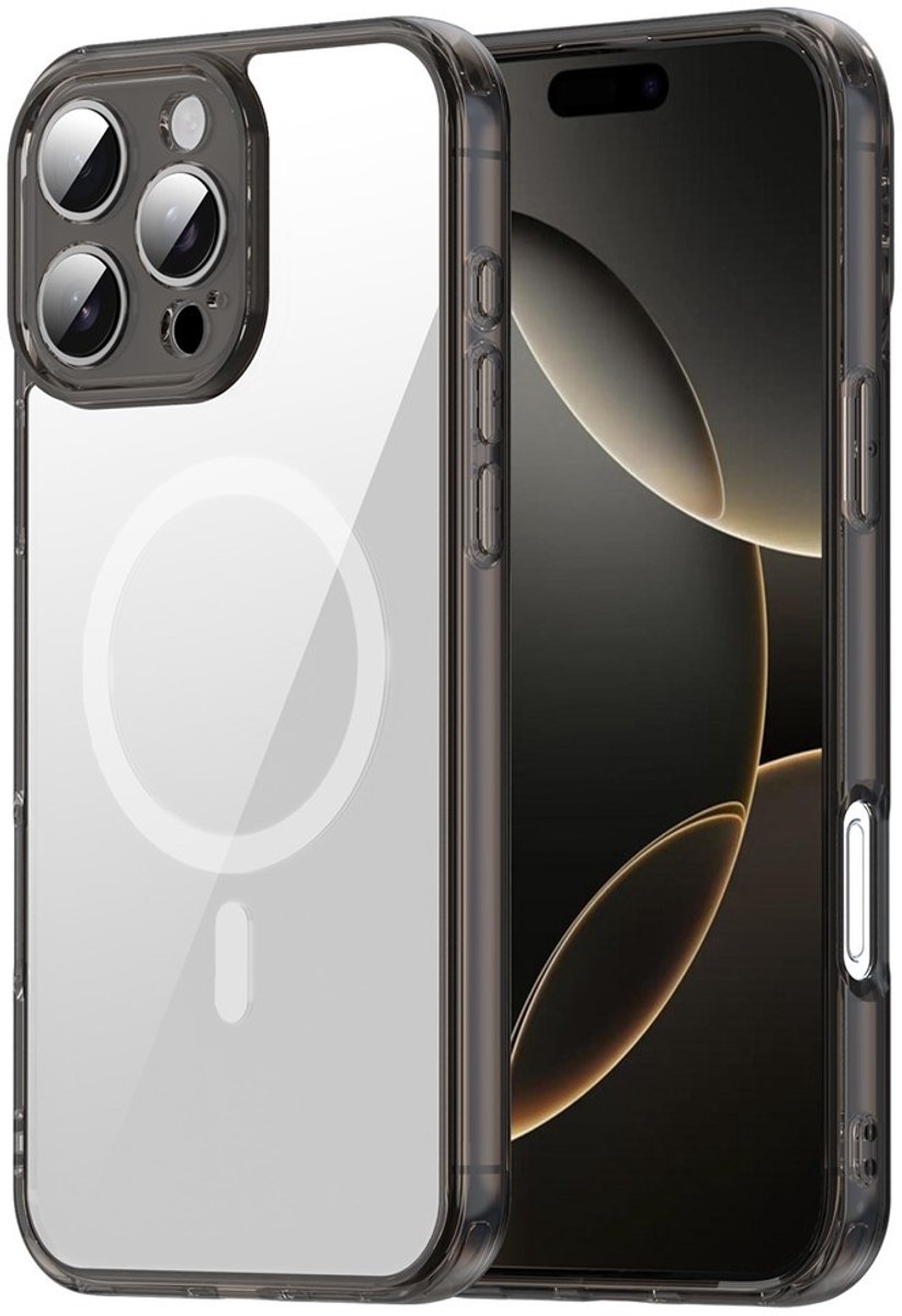 Coverup Hoesje - Geschikt voor iPhone 16 Pro Max Hoesje - Coverup Clear TPU Back Cover - MagSafe Compatible - Zwart