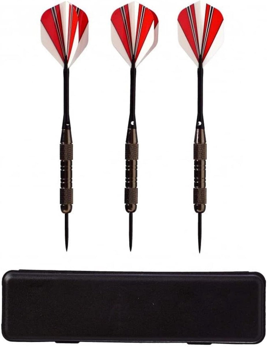 Dartpijlen Set - Stalen Darts - Precisie Werpen - Verchroomde Messing Kop - 20 Gram - Meerkleurig