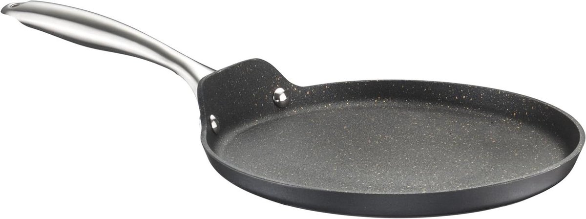 Crêpepan 25 cm - Pannenkoekenpan - Lekker Bakken - Antiaanbaklaag - 25 cm - Zwart
