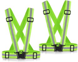 Veiligheidsvest Set - Hoge Zichtbaarheid - Buiten Sporten - 360 Graden Reflectie - 2 Stuks - Reflecterend