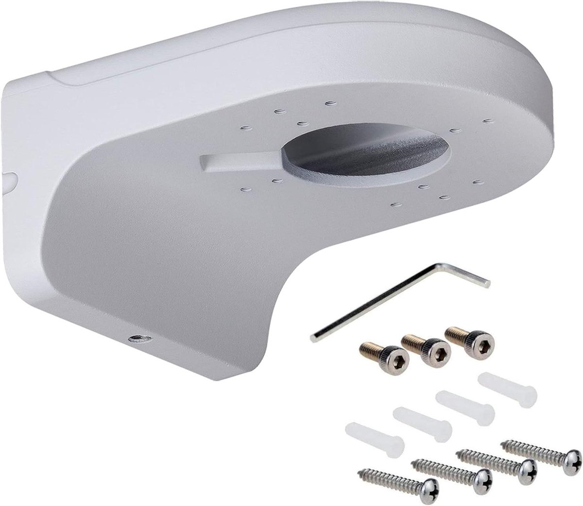 Waterdichte Beugel - Camera Houder - Beveiliging Buiten - Aluminium Constructie - 16x12x7.5 cm - Wit