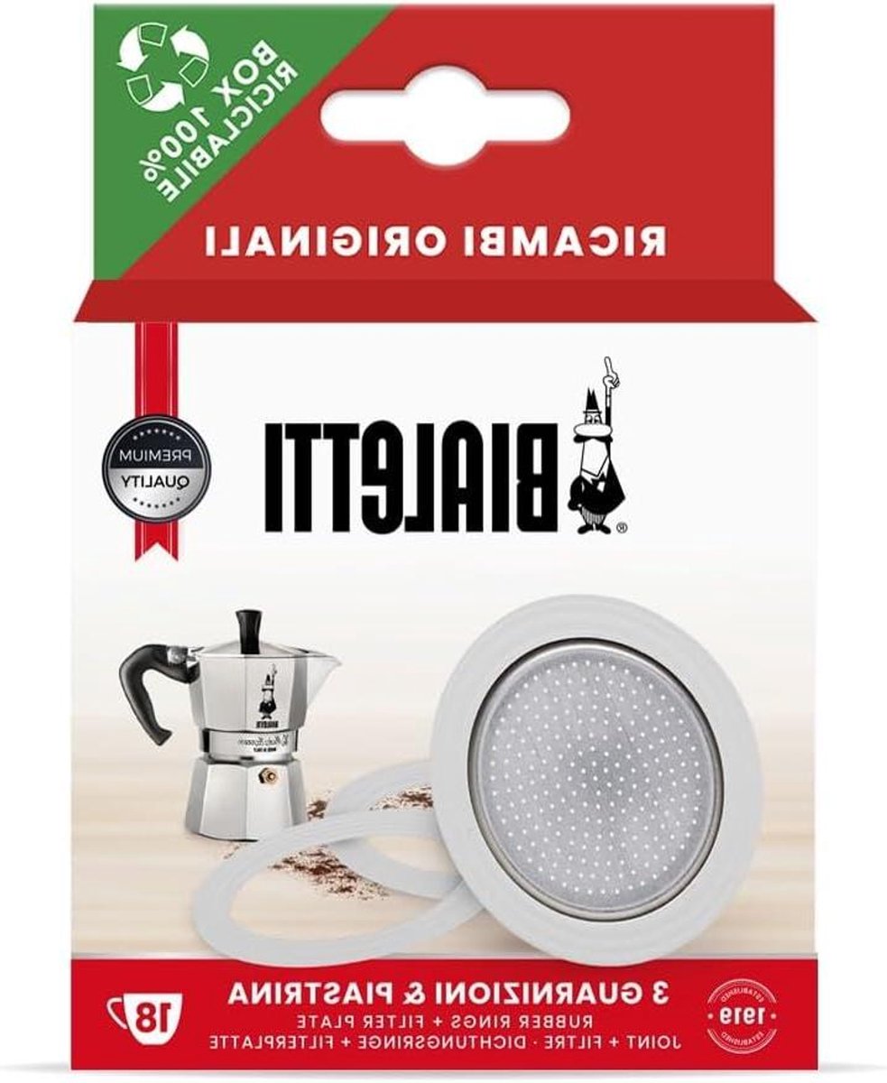 Espressomachine - Mokka pot - Koffie Zetten - Aluminium Materiaal - 18 Koppen - Zwart
