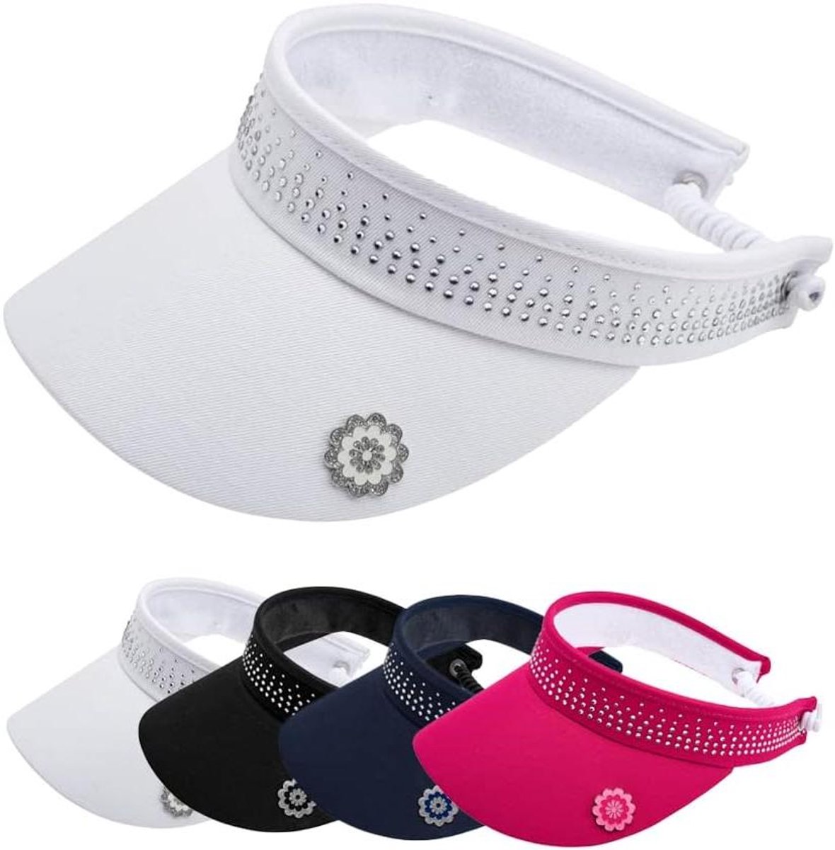 Dames Vizier - Sport Hoofddeksel - Zon Bescherming - Met Bal Marker - One Size - Meerdere Kleuren
