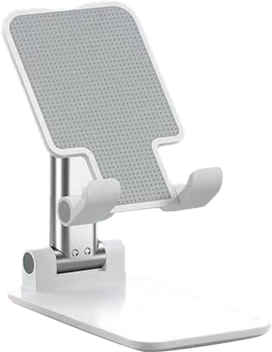 Telefoonstandaard - Inklapbaar - Telefoonhouder - Compact - Smartphone standaard - Bureau standaard - Opvouwbaar - Handsfree - Phone stand - Foldable phone holder - Wit - Universeel - Jonyx
