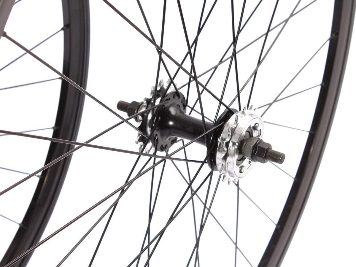 Fixie Achterwiel - Loopfiets Wiel - Fietsen Onderhoud - Dubbele Kamer Velg - 28 Inch - Zwart