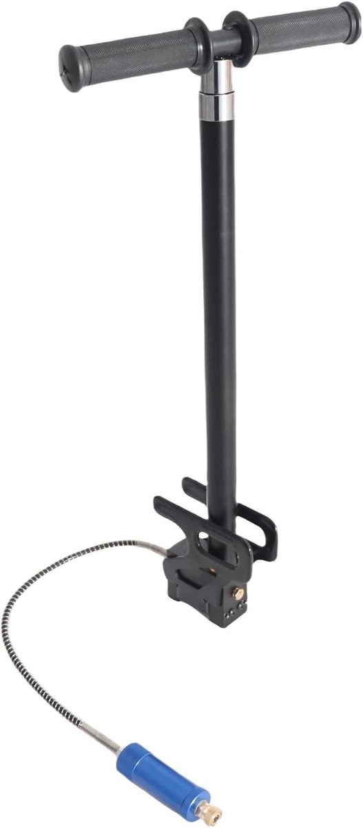 Krachtige Handpomp voor Hoge Druk, 4-Fase Luchtopblaaspomp voor PCP Tanks, Voertuigen en Bootjes, 4500 Psi, Inclusief 8MM Snelle Aansluiting