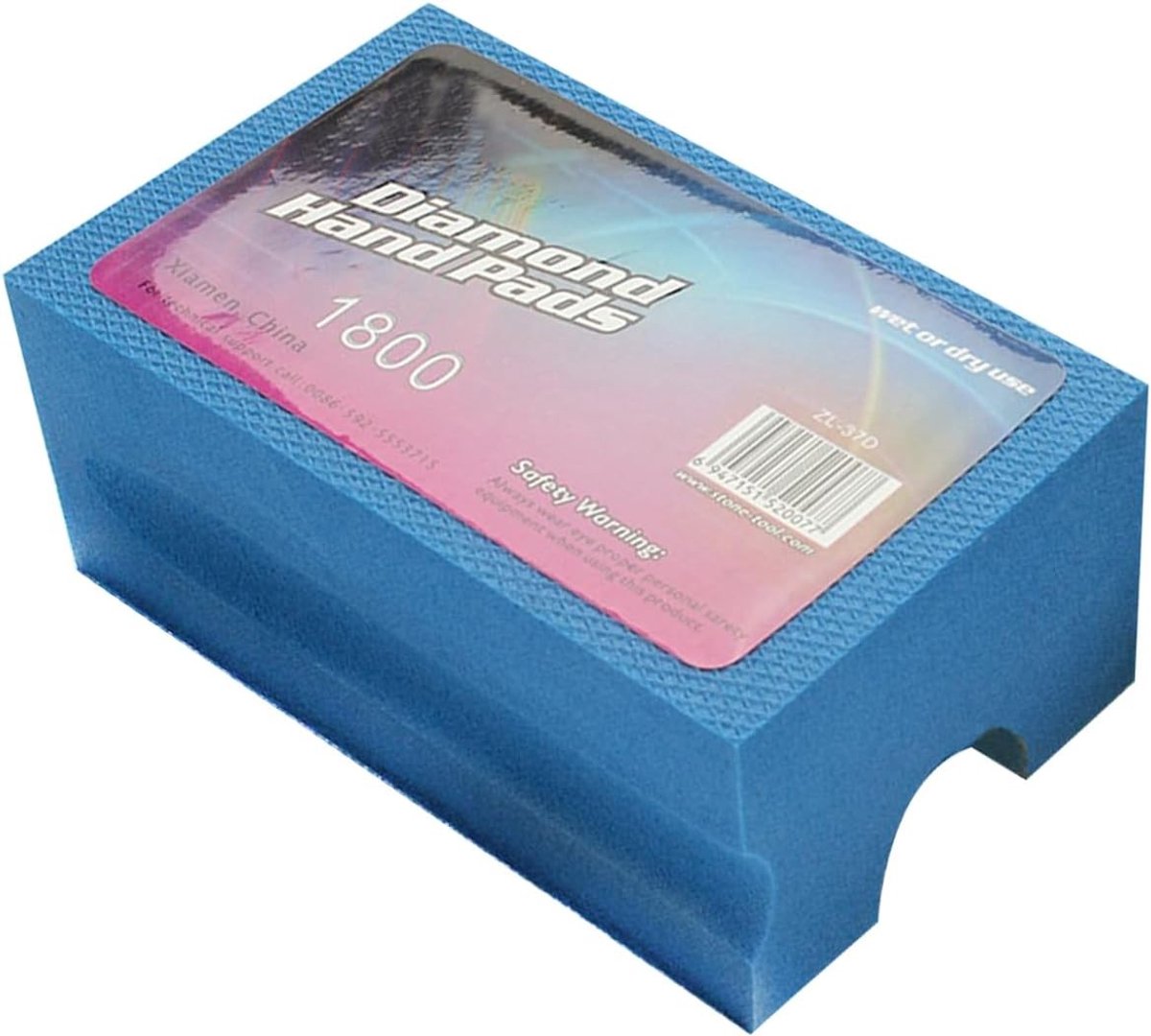 Diamant Schuurblokken Blauw V20 voor Polijsten en Slijpen van Graniet, Marmer en Glas - 1800 Grit Hand Pads