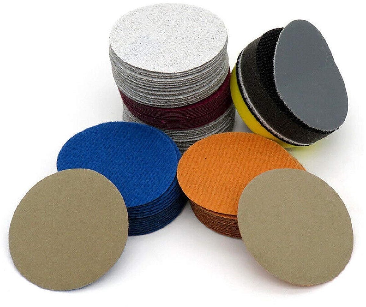 Set van 10 Schuurpads 50mm voor Droog en Nat Schuren - Haak en Lussysteem, 800 Grit Schuurpapier voor Efficiënte Polijsting