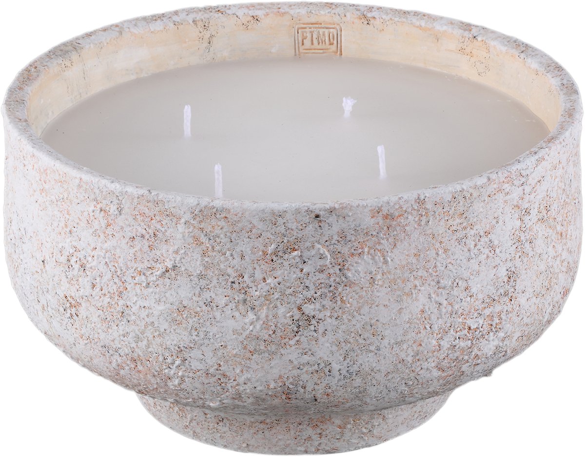 PTMD Haily White Cement Outdoor Candle On Base XL