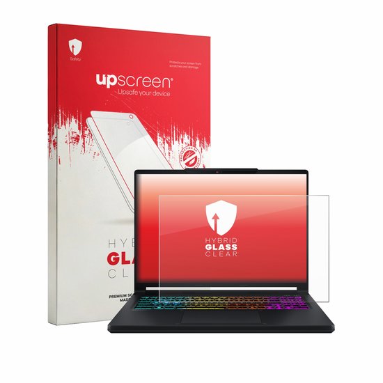 upscreen - Screenprotector voor MSI Crosshair A16 HX E8W - Folie Beschermfolie Beschermglas transparant