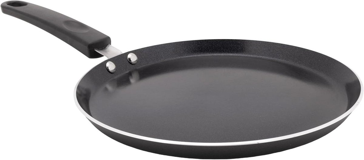 Koekenpan - Koekjespan - Pannenkoeken Bakken - Anti-aanbaklaag - 25 cm - Zwart