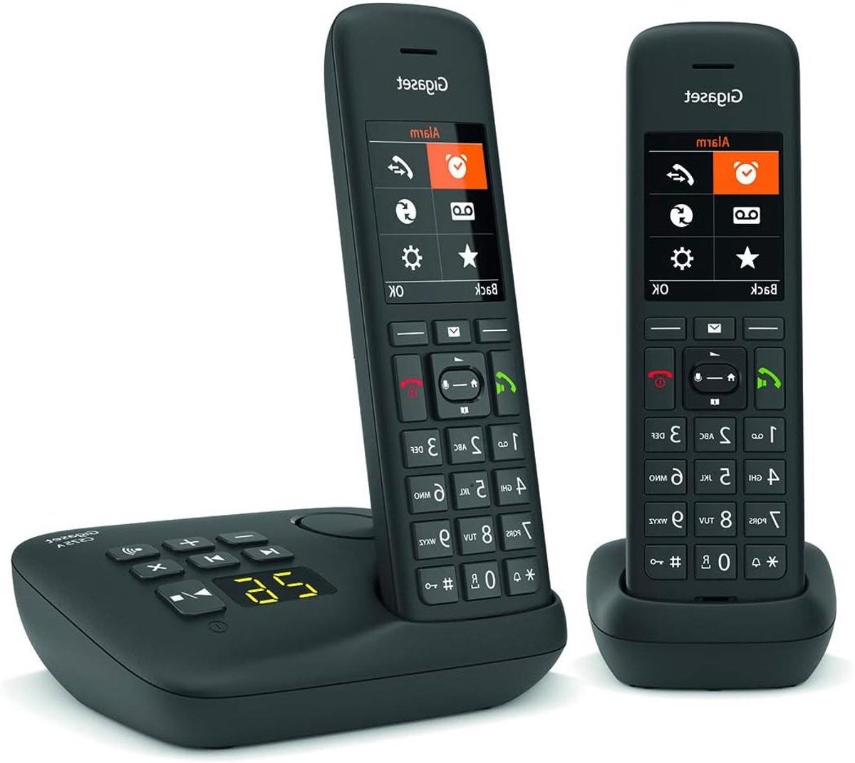 Draadloze Telefoon - Huistelefoon Duo - Thuis Bellen - Ingebouwd Antwoordapparaat - 2 Handsets - Zwart