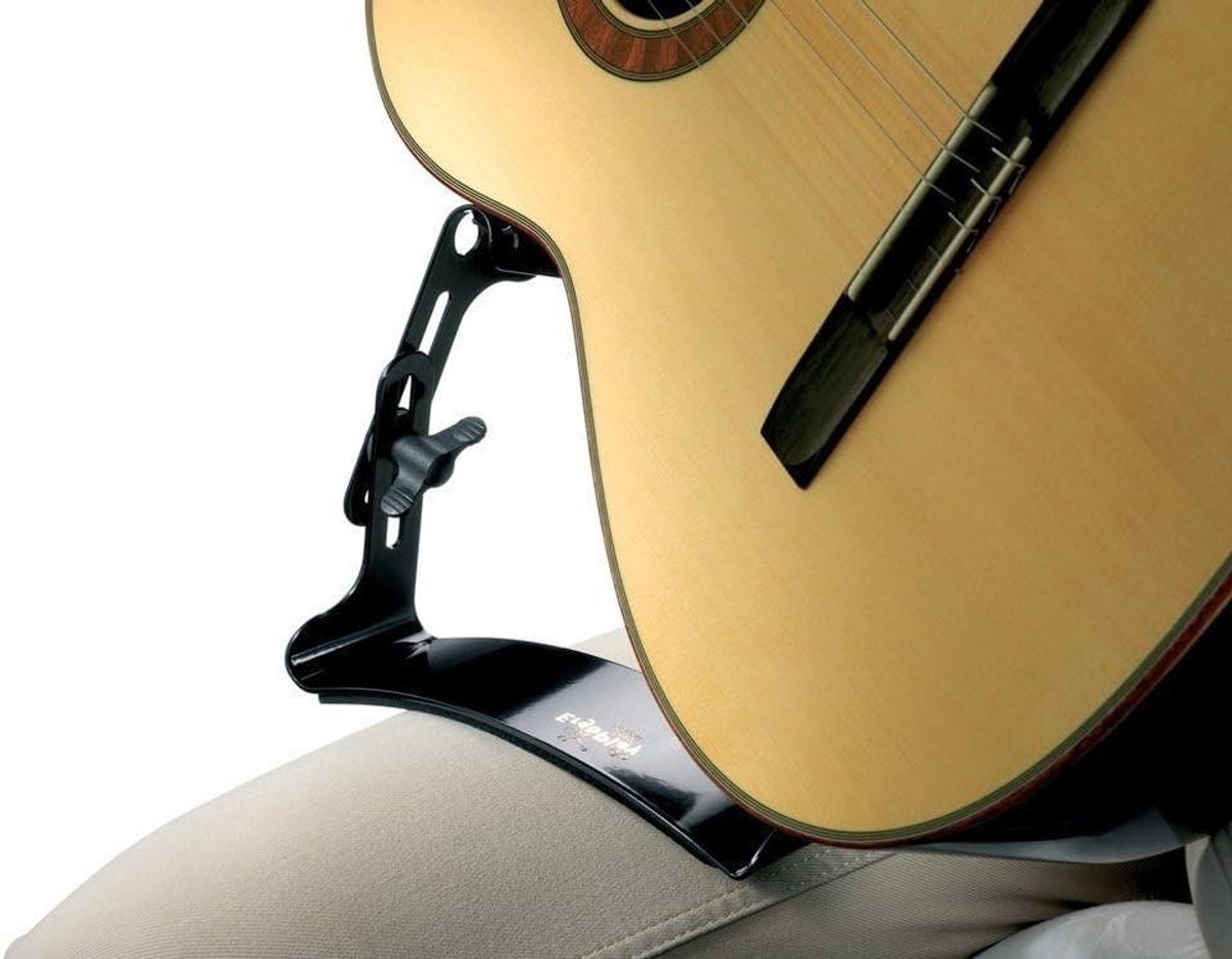 Gitaarsteun Kinderen - Muzieksteun - Comfortabel Spelen - Ergonomisch Ontwerp - 23.5 cm - Zwart