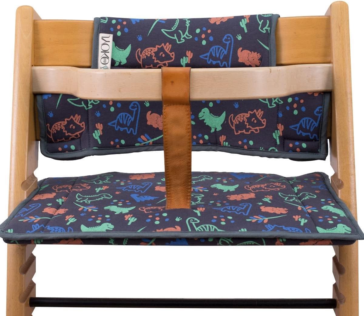 Kinderstoel Kussen - Stoelhoezen - Baby Comfort - Handgemaakt Katoen - Universeel - Happy Dino