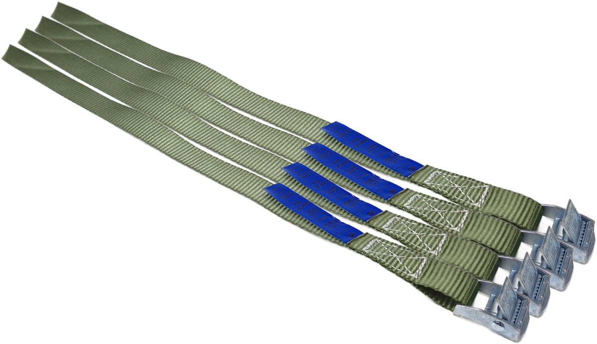 BCF-Products - Spanbanden - 40 cm - 4 stuks - Groen - Spanbandjes - Spanband Fiets - Fietsriempjes - Bindriemen