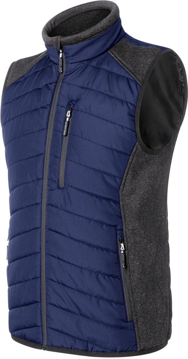 KÜBLER WEATHER 73425201 Werkvest HEREN Veiligheidsvest Donkerblauw Donkergrijs - Winddicht - Ademend - Oeko Tex