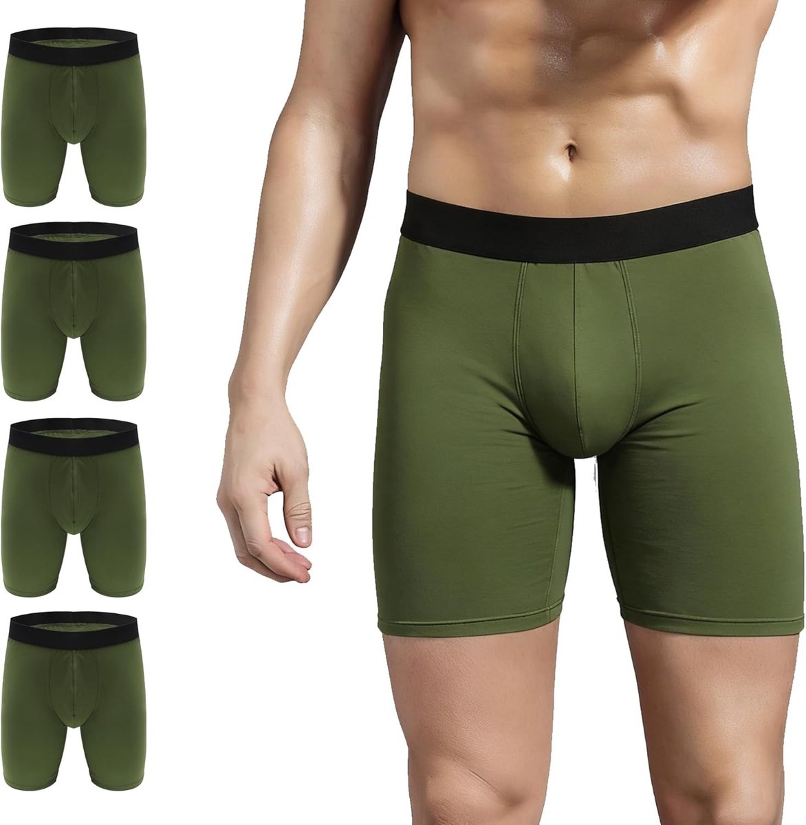 Comfortabele Katoenen Boxershorts voor Mannen, Set van 3/4, Ademend en Zacht Ondergoed