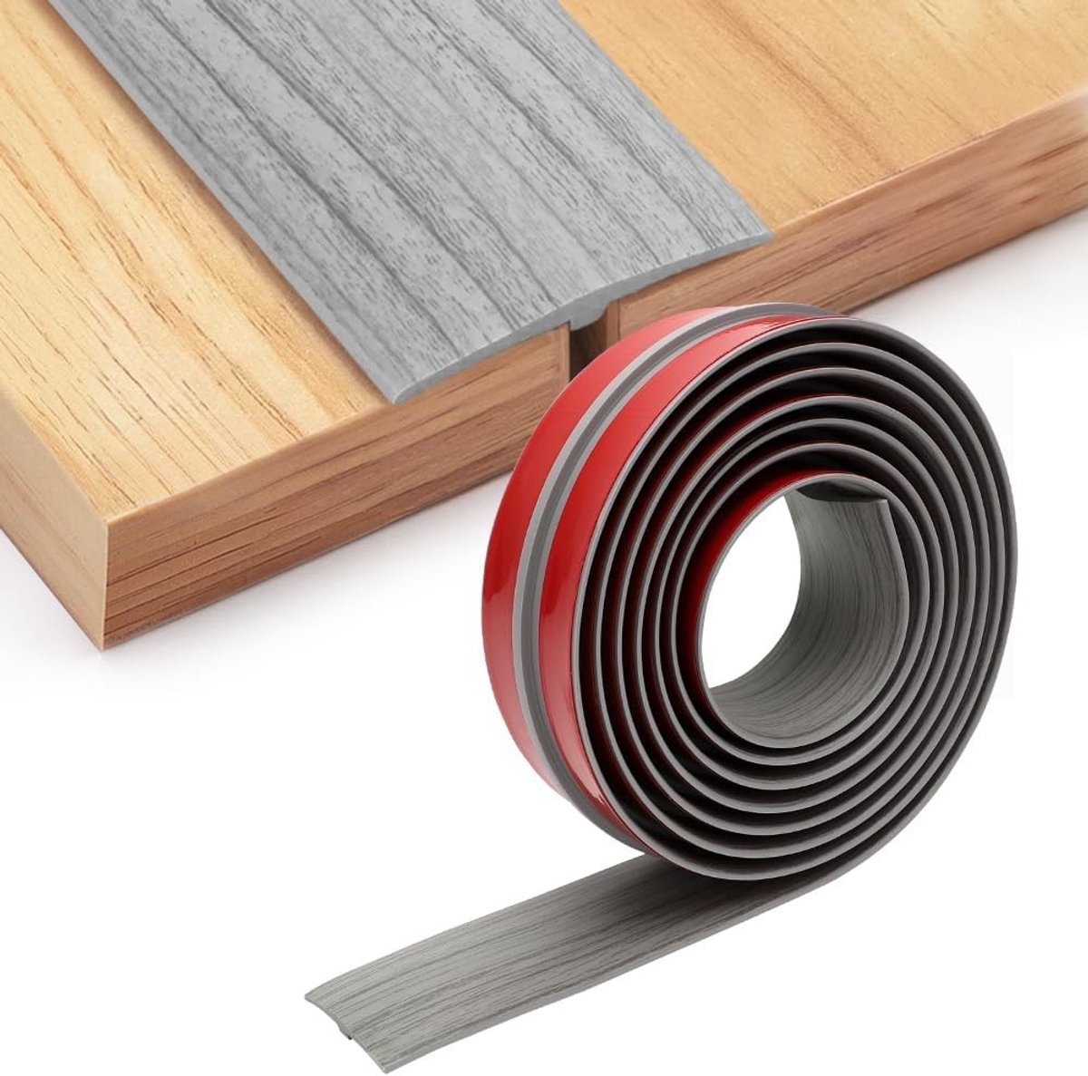 T-profiel overgangsstrip 5×300 cm voor laminaatvloeren, PVC drempelstrip en vloerprofiel v