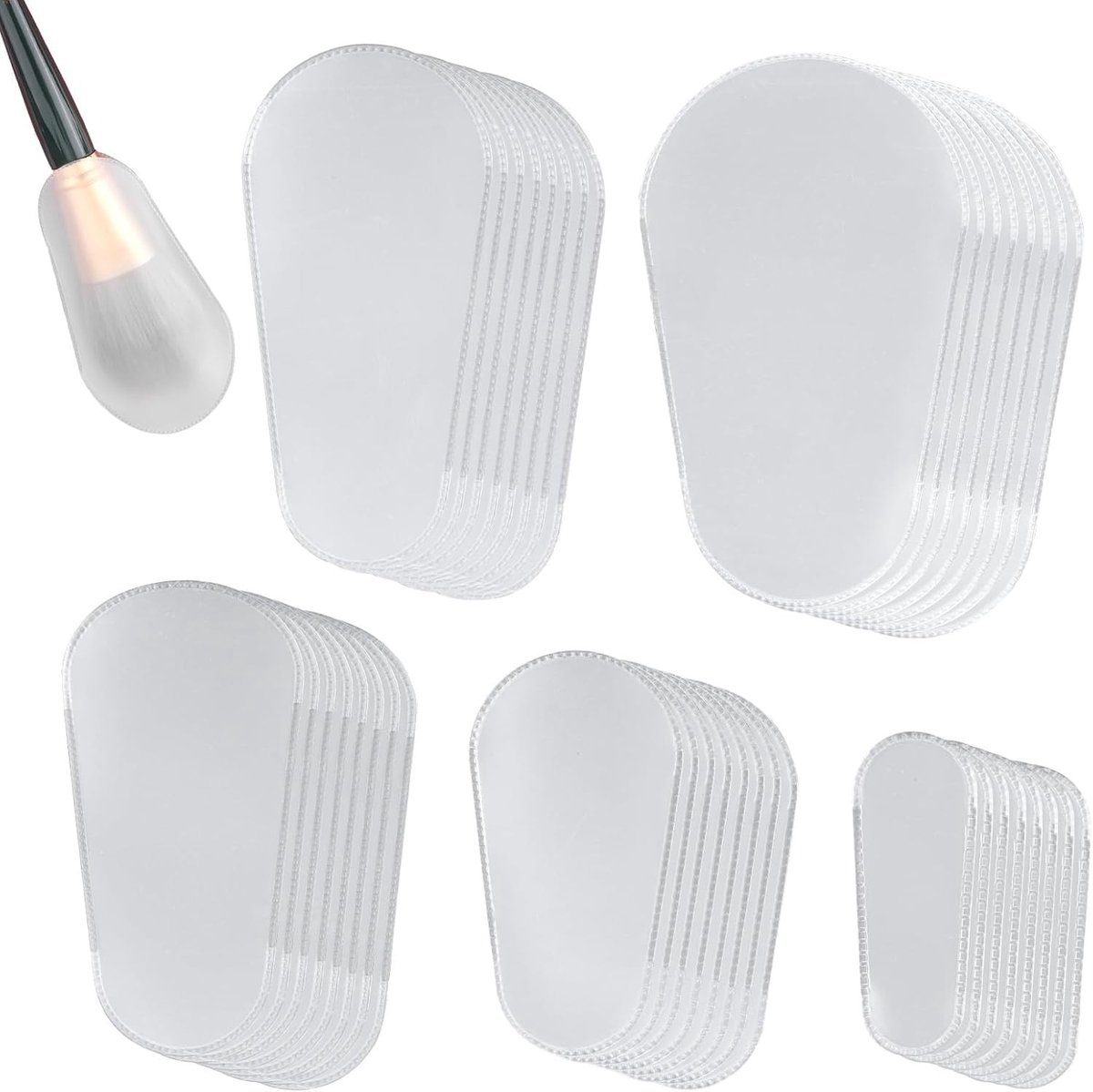 40 Stuks Make-up Borstel Beschermhoezen van EVA Plastic, Stofdichte Beschermers voor Reizen en Opslag in 5 Maten