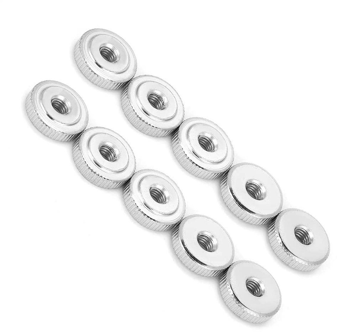 10 Stuks Carbon Stalen Getande Moeren voor Planishing Hammer - M4 M5 M6 M8 M10 Moeren Set voor Metaalbewerking