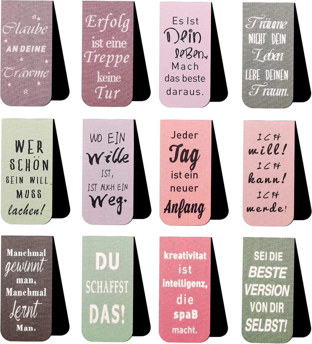 Thijox - Magnetische Boekenleggers voor Leraren en Studenten, 12 Stuks, Hoogwaardig Papier en Magnetische Materialen, Kindvriendelijk en Duurzaam, Per