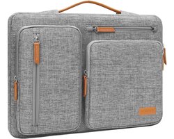 Thijox - MOSISO 360 Beschermende Laptophoes met Open Zijtas, 4 Ritszakken en Handvat, Waterdicht, Geschikt voor 15-17 inch Laptops, Zwart